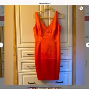 Sangria Orange Sleeveless Sheath Summer Dress